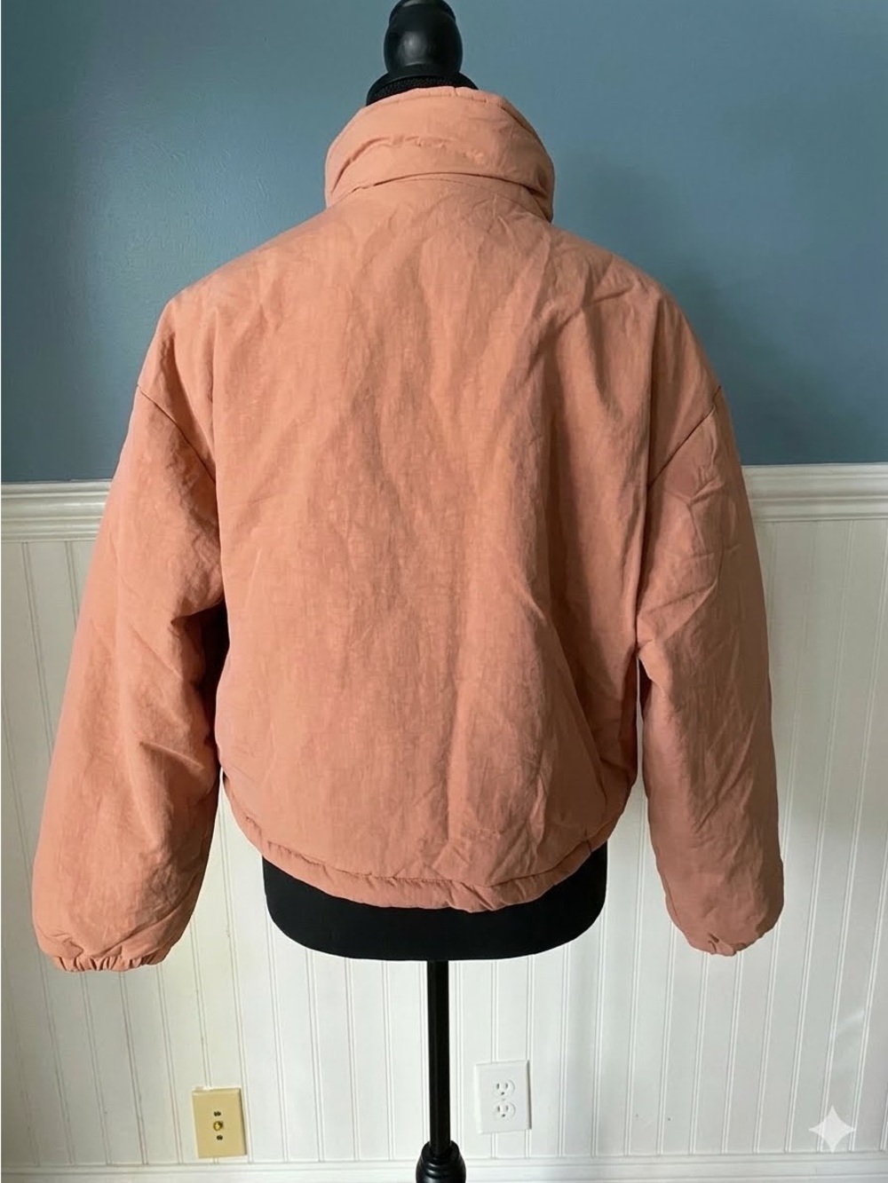 NEW BLANKNYC Nylon Puffer Jacket ~ Coral ~ Large - Picture 5 of 7